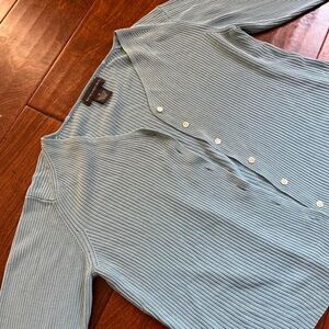 Blue Ribbed Cardigan